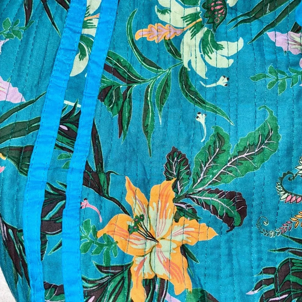Boho Large Carry All Drawstring Bag Multicolor By Karma Highway With Tassels New